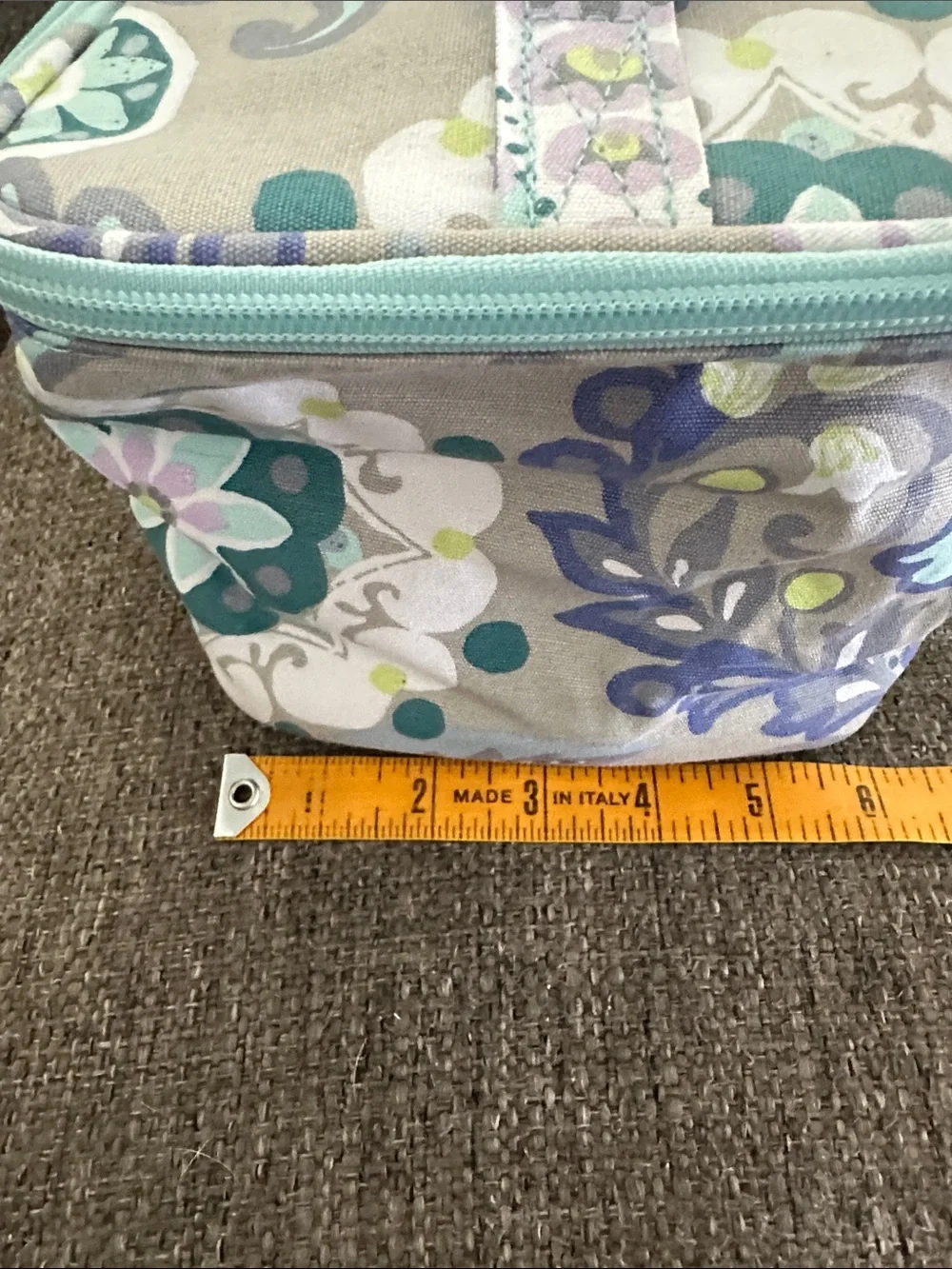 PB Teen Pottery Barn Paisley Floral Train Case Makeup Bag Travel Cosmetic